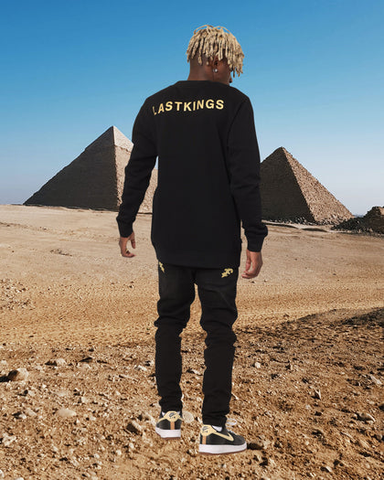 Last Kings Ancient Panel Crewneck Black