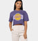 Mitchell & Ness Women's Los Angeles Lakers Play Clock Crop T-Shirt Purple