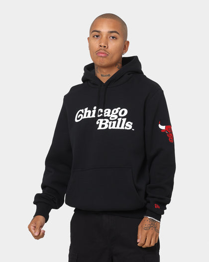 New Era Chicago Bulls Puff Print Hoodie Black