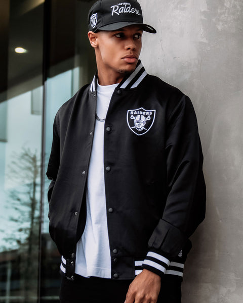 NEW ERA RAIDERS ジャケット ブラック New Era Las Vegas Raiders Varsity Jacket Black | Culture Kings US