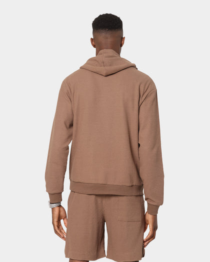 XXIII Jaxon Rib Hoodie Brown
