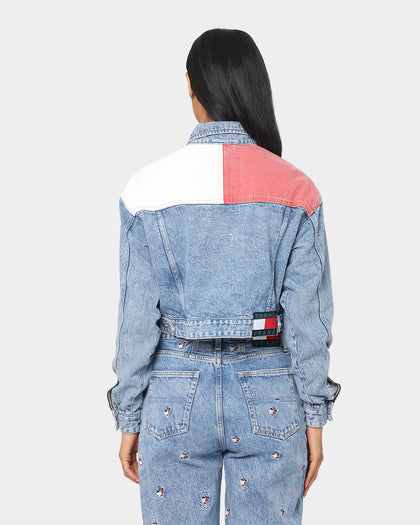 Tommy Jeans Women's Cropped Trucker Jacket Denim