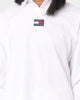Tommy Jeans Women's Badge Polo Long Sleeve Shirt White