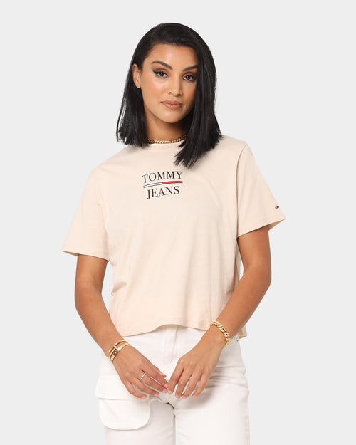 Tommy Jeans Women's Boxy Crop Tommy T-Shirt Smooth Stone