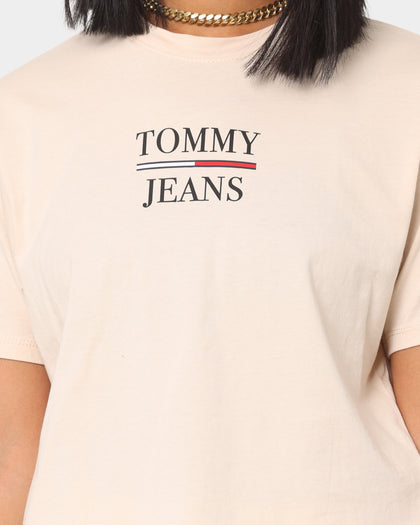 Tommy Jeans Women's Boxy Crop Tommy T-Shirt Smooth Stone