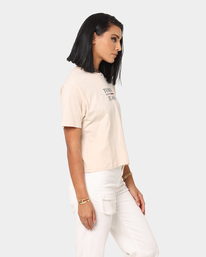 Tommy Jeans Women's Boxy Crop Tommy T-Shirt Smooth Stone