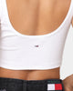 Tommy Jeans Women's Script Linear Rib Singlet White
