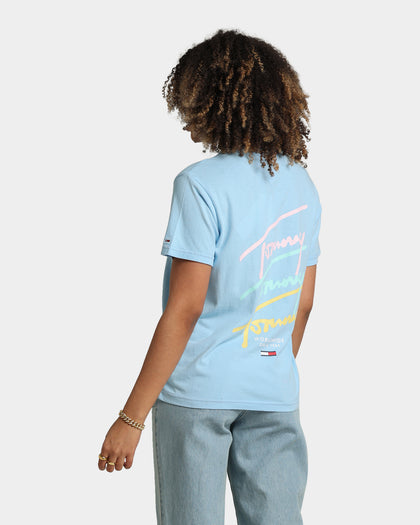 Tommy Jeans Women's Repeat Script T-Shirt Light Powdery Blue