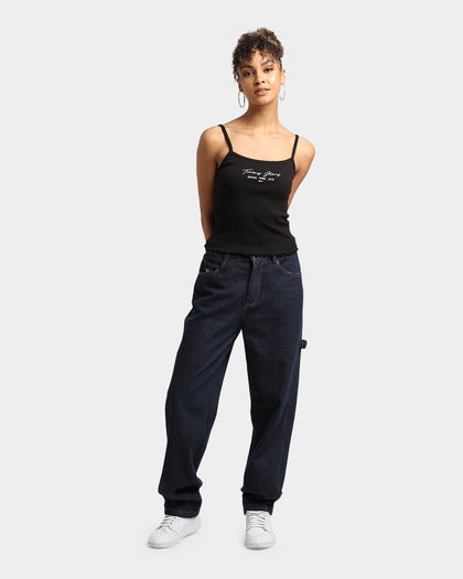 Tommy Jeans Women's Script Strap Singlet Black