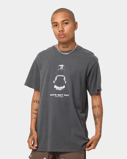 Rats Get Fat Guard Dog Vintage T-Shirt Black Dye
