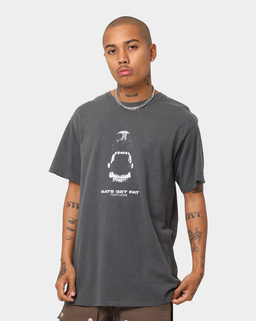 Rats Get Fat Guard Dog Vintage T-Shirt Black Dye