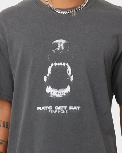 Rats Get Fat Guard Dog Vintage T-Shirt Black Dye