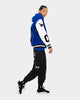 The Anti Order Corvus Leather Varsity Jacket Royal/Black/White