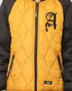 The Anti Order Corvus Quilted Bomber Jacket Mustard/Black/White