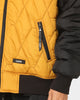 The Anti Order Corvus Quilted Bomber Jacket Mustard/Black/White
