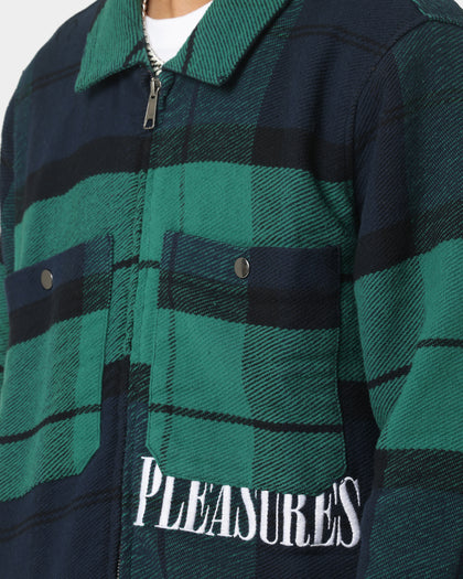 HUF X Pleasures Blackwatch Work Jacket Navy
