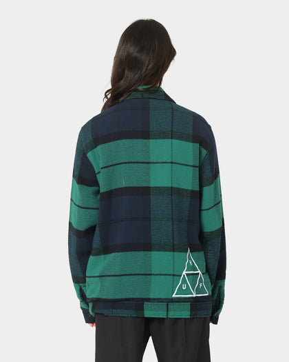 HUF X Pleasures Blackwatch Work Jacket Navy