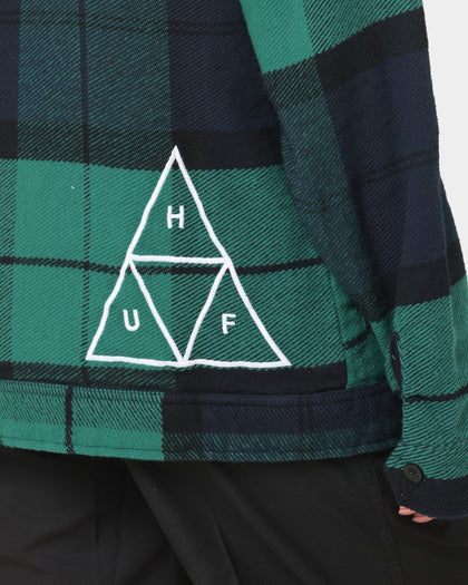 HUF X Pleasures Blackwatch Work Jacket Navy