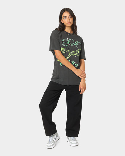 HUF X Pleasures Cane Washed Short Sleeve T-Shirt Washed Black