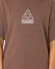 HUF X Pleasures Dyed Short Sleeve T-Shirt Brown