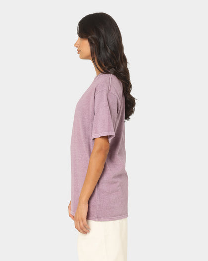 HUF X Pleasures Dyed Short Sleeve T-Shirt Purple