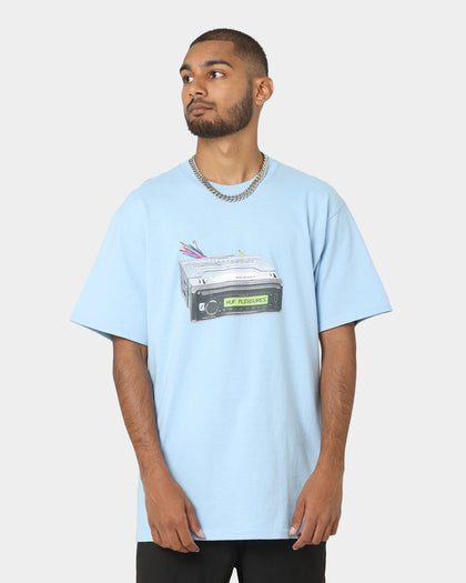 HUF X Pleasures Head Unit Short Sleeve T-Shirt Light Blue