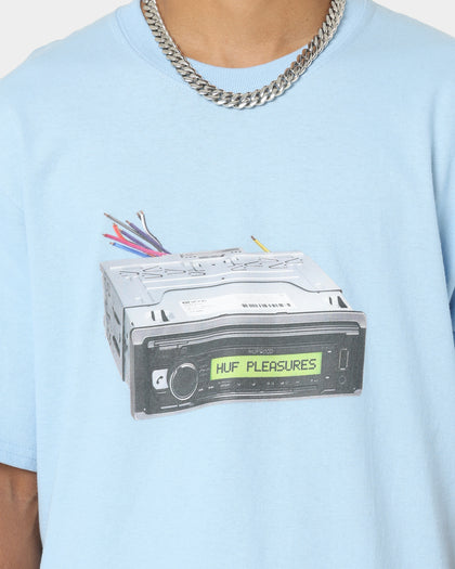 HUF X Pleasures Head Unit Short Sleeve T-Shirt Light Blue