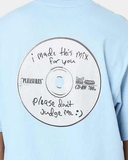 HUF X Pleasures Head Unit Short Sleeve T-Shirt Light Blue