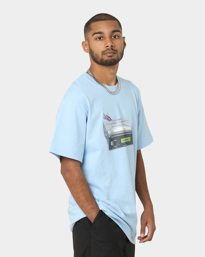 HUF X Pleasures Head Unit Short Sleeve T-Shirt Light Blue