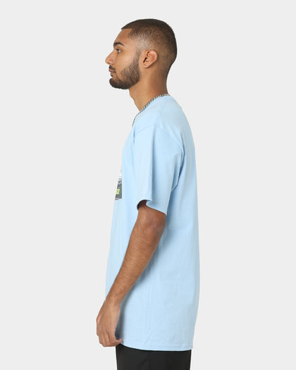 HUF X Pleasures Head Unit Short Sleeve T-Shirt Light Blue