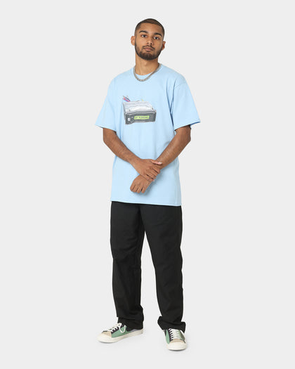 HUF X Pleasures Head Unit Short Sleeve T-Shirt Light Blue