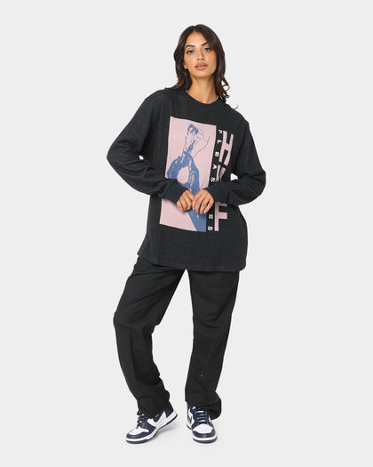 HUF X Pleasures Light Up Jacquard Long Sleeve Knit T-Shirt Black