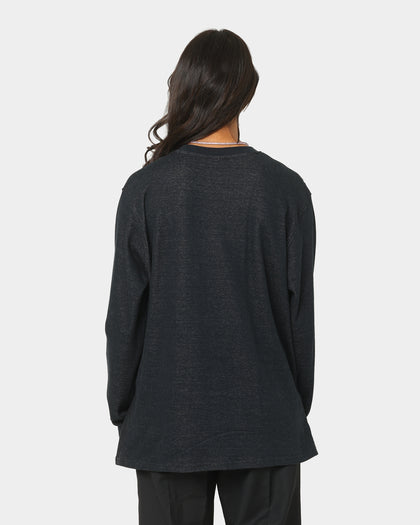 HUF X Pleasures Light Up Jacquard Long Sleeve Knit T-Shirt Black