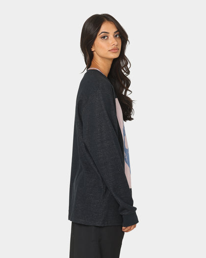 HUF X Pleasures Light Up Jacquard Long Sleeve Knit T-Shirt Black