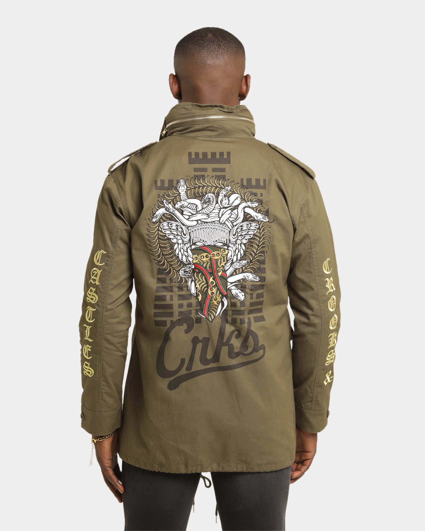 Crooks & Castles Cargo Medusa Military Jacket Military Green
