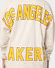 Mitchell & Ness Women's Los Angles Lakers NBA Haro Long Sleeve T-Shirt Faded White