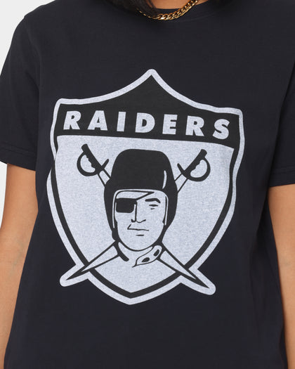 Mitchell & Ness Women's Las Vegas Raiders Vintage NFL Big Logo T-Shirt Faded Black