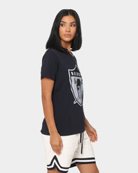 Mitchell & Ness Women's Las Vegas Raiders Vintage NFL Big Logo T-Shirt Faded Black