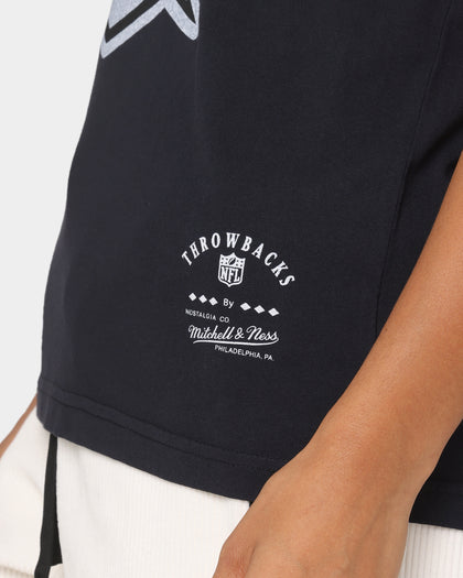 Mitchell & Ness Women's Las Vegas Raiders Vintage NFL Big Logo T-Shirt Faded Black