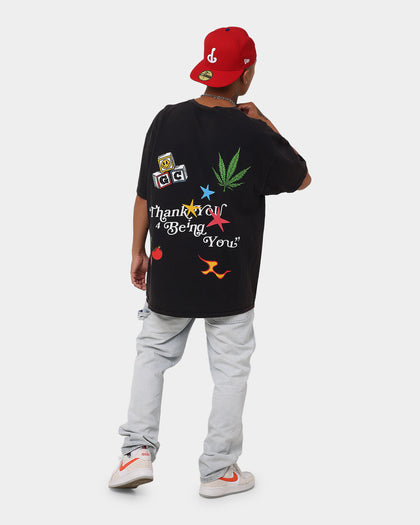 Goat Crew Thank You Vintage T-Shirt Black Wash