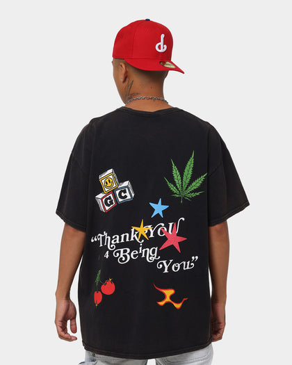 Goat Crew Thank You Vintage T-Shirt Black Wash