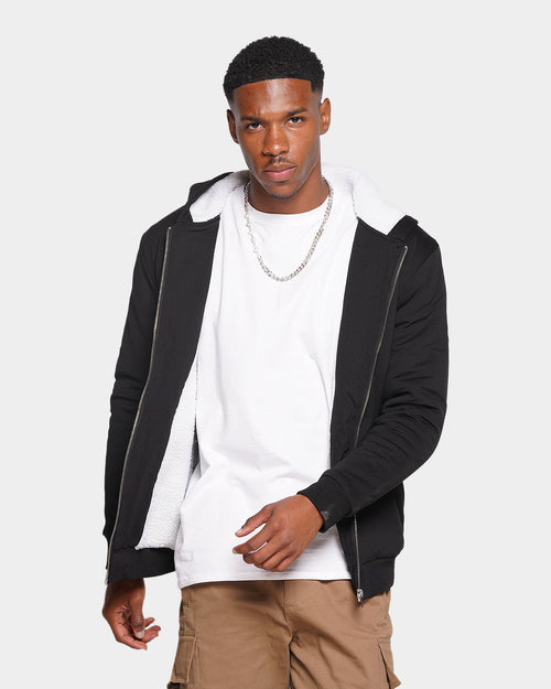 XXIII Agustin Sherpa Lined Hoodie Black