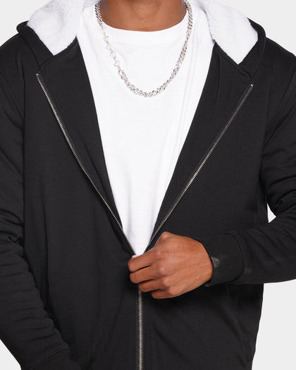 XXIII Agustin Sherpa Lined Hoodie Black