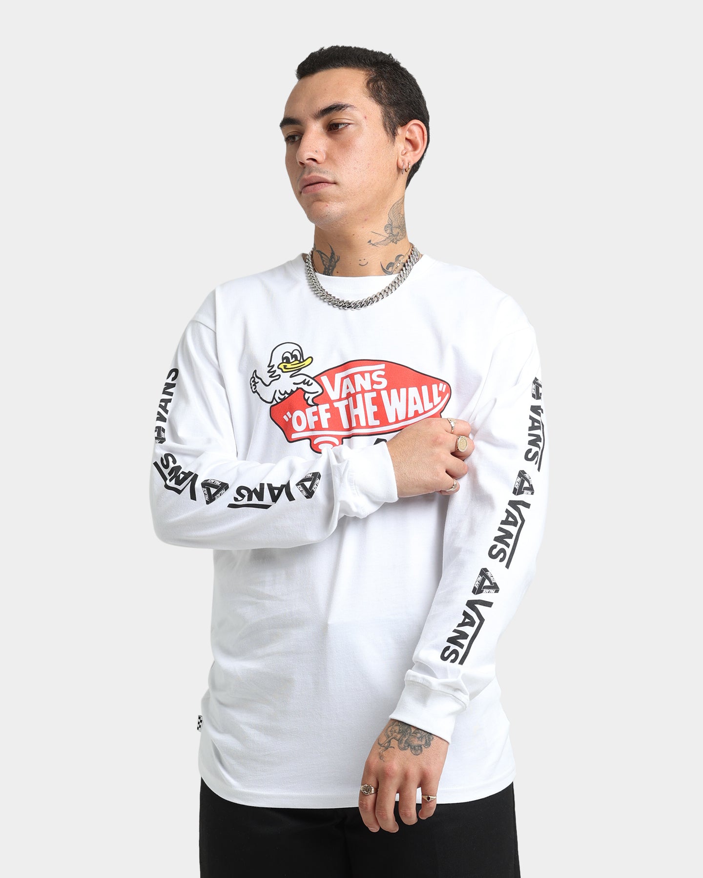Palace Palace X Vans Duck Out Long Sleeve Shirt White | Culture