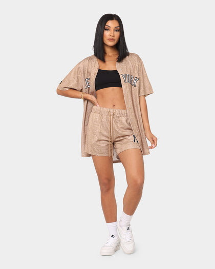 Majestic Athletic Women's New York Yankees Animal Replica Jersey Camel