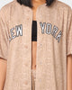 Majestic Athletic Women's New York Yankees Animal Replica Jersey Camel