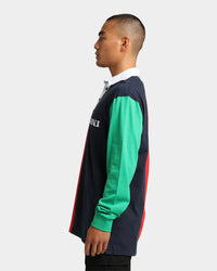 Karl Kani Retro Block Rugby Shirt Navy