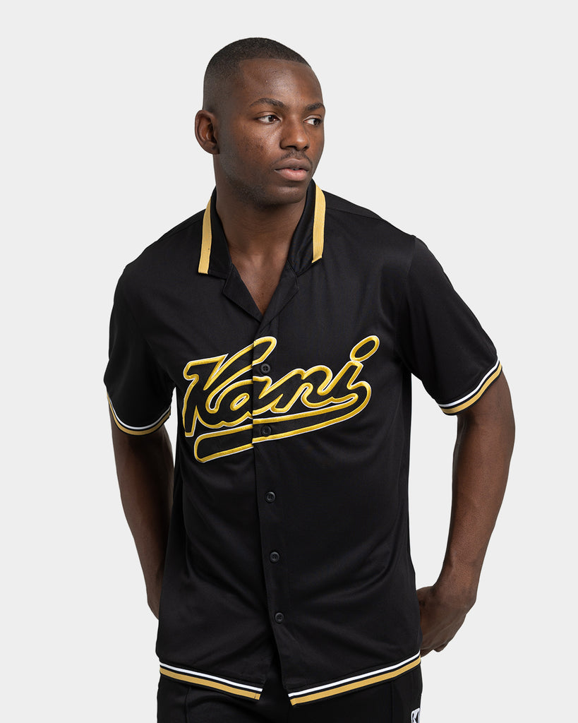 Karl Kani Varsity Baseball Shirt Black Culture Kings US