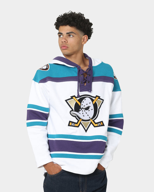 47 Brand Anaheim Ducks Superior Lacer Hoodie White Wash