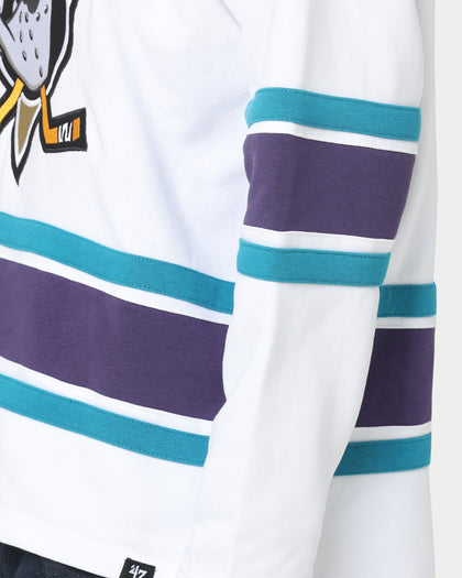 47 Brand Anaheim Ducks Superior Lacer Hoodie White Wash